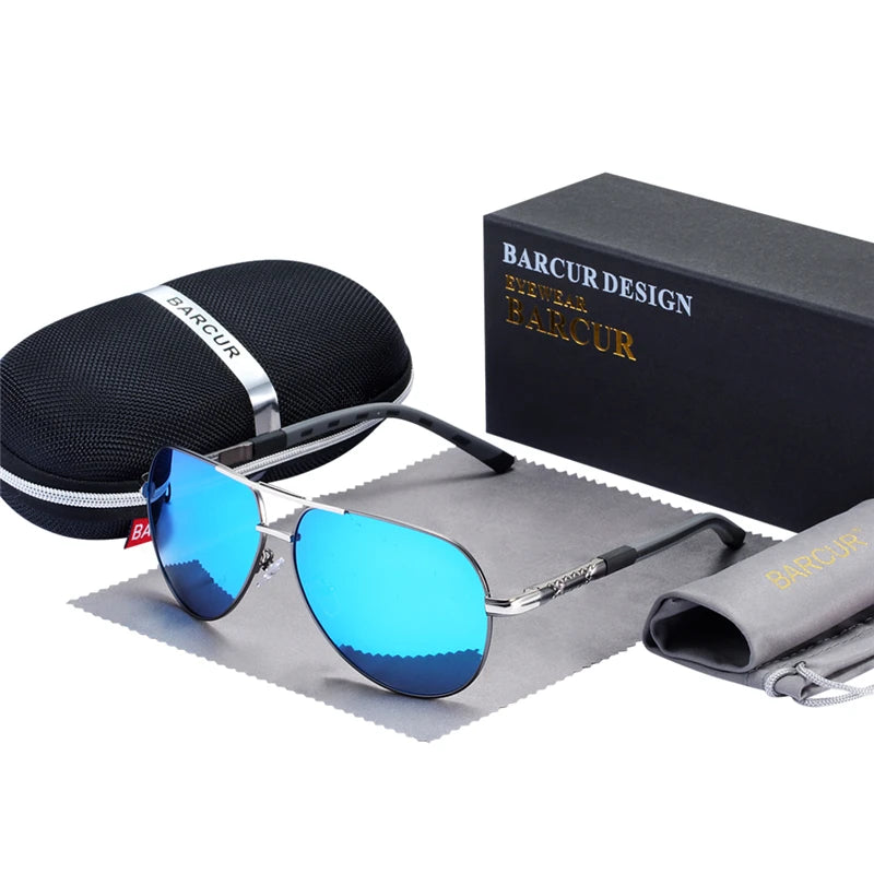 BARCUR Aluminum Vintage Men's Polarized Sunglasses – Classic Coating Driving Eyewear
