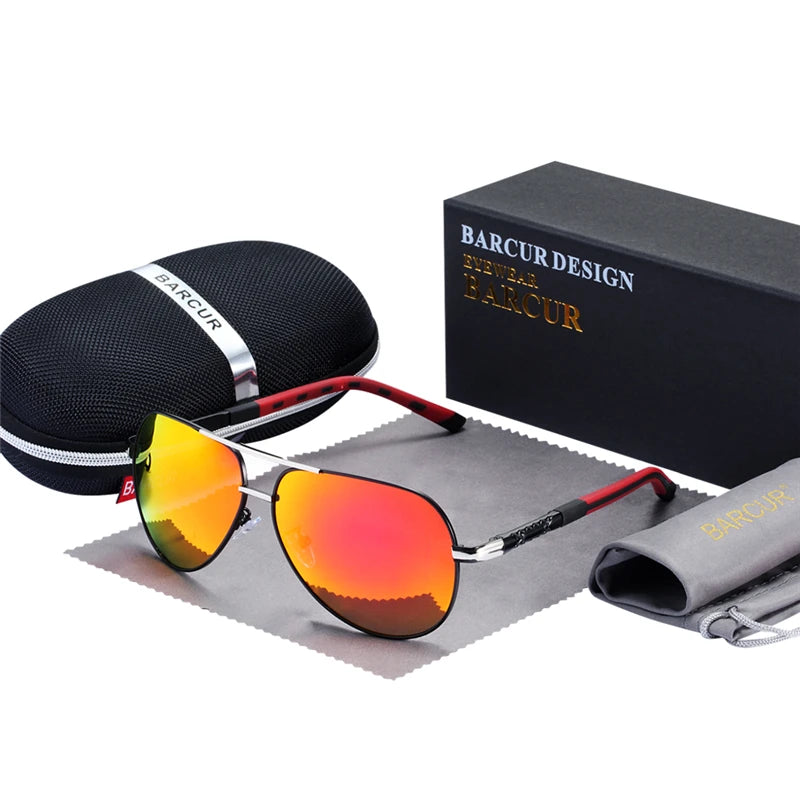 BARCUR Aluminum Vintage Men's Polarized Sunglasses – Classic Coating Driving Eyewear