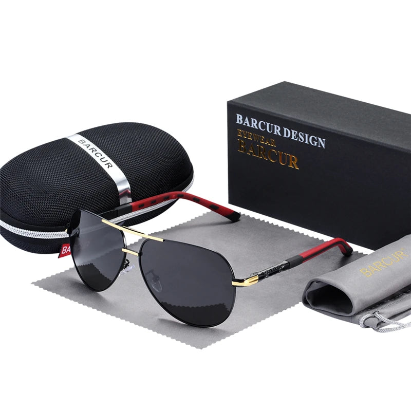 BARCUR Aluminum Vintage Men's Polarized Sunglasses – Classic Coating Driving Eyewear