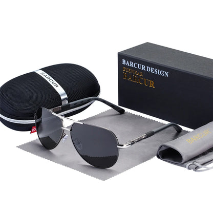 BARCUR Aluminum Vintage Men's Polarized Sunglasses – Classic Coating Driving Eyewear