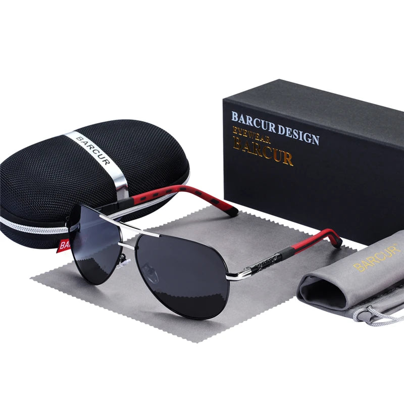 BARCUR Aluminum Vintage Men's Polarized Sunglasses – Classic Coating Driving Eyewear