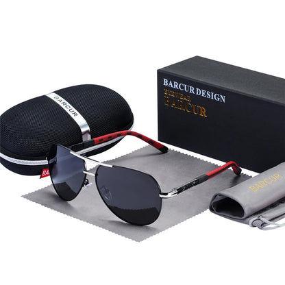 BARCUR Aluminum Vintage Men's Polarized Sunglasses – Classic Coating Driving Eyewear