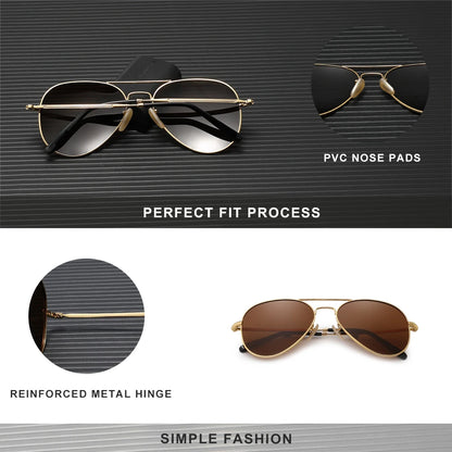 KINGSEVEN Pilot Alloy Polarized Sunglasses – UV400 Anti-Reflection Retro Luxury Eyewear