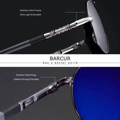BARCUR Polarized Sunglasses for Men & Women – Gradient Lens Classic Eyewear