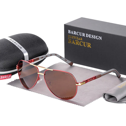 BARCUR Aluminum Vintage Men's Polarized Sunglasses – Classic Coating Driving Eyewear