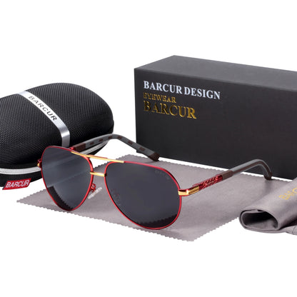 BARCUR Aluminum Vintage Men's Polarized Sunglasses – Classic Coating Driving Eyewear