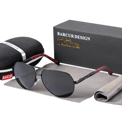 BARCUR Aluminum Vintage Men's Polarized Sunglasses – Classic Coating Driving Eyewear
